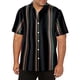 thumbnail image 2 of Camisas s Para Hombre Manga Larga Camisas casuales para hombre Camisas de playa con botones de manga corta Camisas de verano tropical (Black, L), 2 of 3