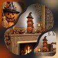 thumbnail image 6 of Ghost Pumpkin Wooden Decor, Halloween Tabletop Decorations with Haunted House Design, Cute Spooky Shelf Mantel Cabinet Dining Table Accent, 6 of 6