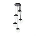 thumbnail image 3 of Eclipse 5 Lights Black Pendant With Clear Glass, 3 of 5