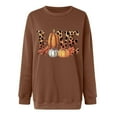 thumbnail image 3 of Inverlee Women's Halloween Sweatshirts Plus Size Pumpkin Ghost Graphic T-shirt Soft Crewneck Sweatshirt Long Sleeve Holiday Pullover Tops Halloween Gifts, 3 of 3