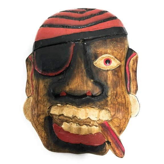 Pirate Wall Plaque 8" w/ Cigar & Earrings - Pirate Decor | #dpt525420