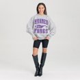 thumbnail image 3 of Women's Gameday Couture Ash TCU Horned Frogs Oversized Pennant Pride Premium Fleece Sweatshirt, 3 of 3