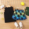 thumbnail image 3 of Toddler Baby Boy Outfits Summer Clothes Set Mama's Boy Letter Print Tank Top and Beach Shorts Vacation Playwear Summer Outfits 12M 18M 24M 2T 3T, 3 of 7