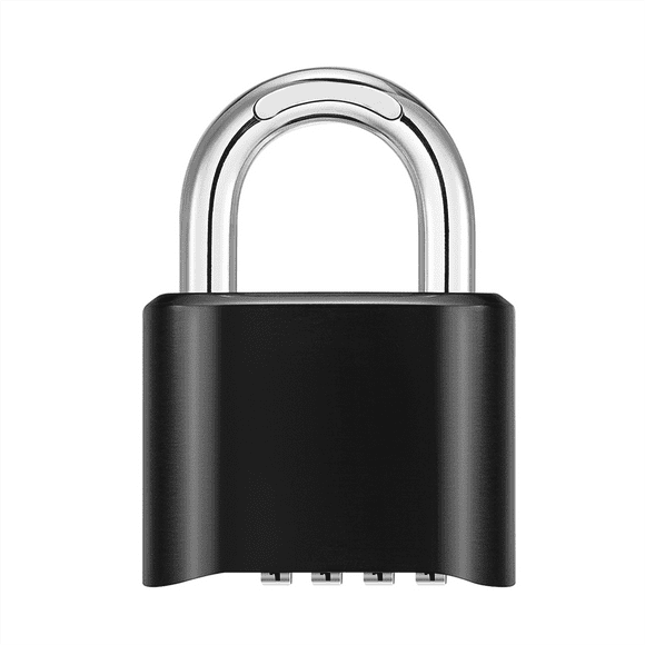 Shackle Combination Lock, Large Outdoor Weatherproof Padlock,Design of Hidden Password,Resettable Combination Lock Short