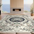 thumbnail image 2 of Design&I 4'x6' Washable Area Rug Flatweave Daily Traffic Ready Chinoiserie Traditional Bird Scrolling Vine Border Decorative for Dorm Room, Living Apartment, 2 of 7
