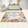 thumbnail image 2 of Dreamtimes Day Turkey Area Rug 72x48in Pumpkin Fall Watercolor Non-Slip Floor Carpet Comfort Floor Mats Decor for Indoor Living Dining Room and Bedroom Area, 2 of 7