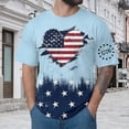 thumbnail image 2 of UAYOTSE Men's American Flag Print Short Sleeve T-Shirt Independence Day July 4th Patriotic Top,Sizes 3XL, 2 of 5