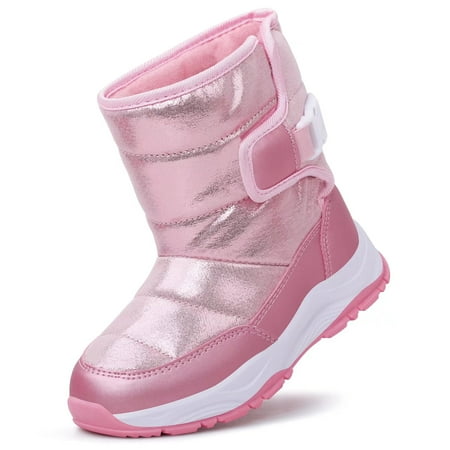 

Harvest Land Kids Snow Boots Girls Winter Boot Waterproof Warm Fur Lined Insulated 4-12 Years Lightweight Outdoor Shoes for Little and Big Girls