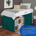 thumbnail image 3 of HNB Store Twin XL Dorm Bed Skirt | 28" inch Drop Length Pleated Dorm Bedskirt | Microfiber | Teal, 3 of 7