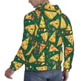 thumbnail image 6 of Kdxio Pizza Print Mens Casual Hooded Collar Drawstring Hoodies Pullover Sweatshirts Casual Long Sleeve Shirts-X-Large, 6 of 7