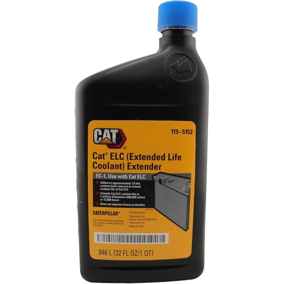 CAT 119-5152 (1195152) ELC Extended Life Coolant Extender – 32 fl oz Bottle – Ensures Performance to 12,000 Hours, Contains Bittering Agent