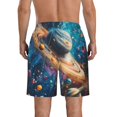 thumbnail image 3 of Kdxio Colorful Planet Universe Pattern Mens Casual Shorts - Drawstring Summer Beach Sports Shorts for Men, 3 of 5