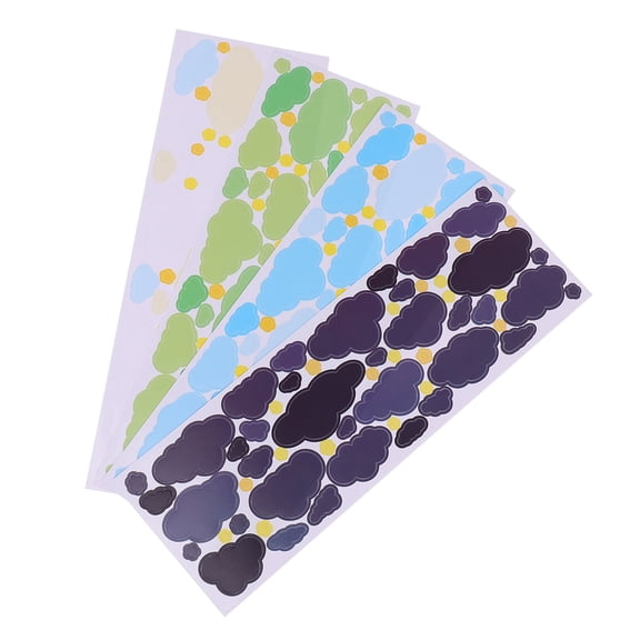 Milisten Portable Decorative Stickers Assorted Colors for Notebooks, Planners, Scrapbooks, and Photo Albums