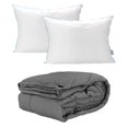 thumbnail image 1 of Edredón Matrimonial/Queen Size DICASA Gris + Almohada Royal twin, 1 of 8