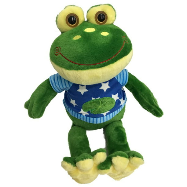 Linzy Toys Plush Luke The Frog With Blue T-Shirt 20