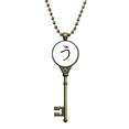 thumbnail image 1 of Japanese Hiragana Character U Key Necklace Pendant Tray Embellished Chain, 1 of 3