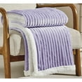 thumbnail image 2 of Plazatex Corduroy Sherpa All Season Decorative Throw Blanket 50" x 60" Lilac, 2 of 6