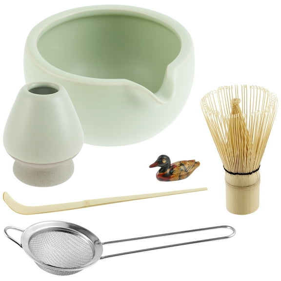 6 Pcs Matcha Set Complete Matcha Whisk Set Elegant Japanese Tea Set Practical Matcha Kit Basic Matcha Tea Set Exquisite Matcha Making Kit for Matcha Lovers