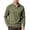 #01 Army Green, variant on Men's Half Zip Mock Neck Top, Casual Long Sleeve Pullover, Solid Activewear Sweatshirt for Work Athleisure, Khaki 2XL