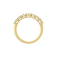 thumbnail image 3 of ARAIYA FINE JEWELRY 10K Yellow Gold Lab Grown Diamond Seven-Stone Wedding Band Ring (3/4 cttw, D-E Color, VS Clarity) Size 6.5, 3 of 6