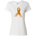 thumbnail image 3 of Inktastic Leukemia Awareness with Orange Ribbon Made of Hearts Women's T-Shirt, 3 of 5