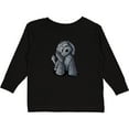 thumbnail image 3 of Inktastic Curious Black Doodle Boys or Girls Long Sleeve Toddler T-Shirt, 3 of 5