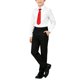 thumbnail image 1 of Odeerbi Niños 3 Piezas Caballero Traje Formal Preppy Traje de Manga Larga Camisa de Vestido y Pantalones de Traje Con Corbata Uniforme Escolar Conjunto, 1 of 8