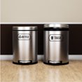 thumbnail image 4 of Recycle and Trash Sticker - Elegant Look for Trash Cans, Containers, and Walls - Laminated Vinyl Decal (Medium, Clear Reversed Black), 4 of 5