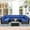 Dark Blue, variant on Kinbor 7pcs Outdoor Patio Rattan Wicker Furniture Sectional Sofa Set with Blue Cushions