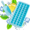 thumbnail image 3 of Ice Cube Tray With Lid and Bin|44 Silicone Ice Tray| Flexible Safe Ice Cube Molds Comes with Ice Container, Scoop and Cover, 3 of 5