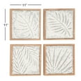 thumbnail image 3 of DecMode Brown Wood Tropical Leaf Wall Decor with Wood Frames (4 Count), 3 of 8
