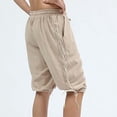 thumbnail image 7 of Ceisia Men's Cotton Casual Lantern Shorts Relaxed Fit with Elastic Drawstring Waist & Side Lace-Up Detail Gifts, 7 of 7