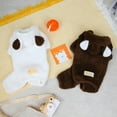 thumbnail image 3 of Warm Cartoon Soft Fleece Dog Jumpsuit Cute Puppy Costume In The Shape of A Bear for Small and Medium Doggy Coat Bulldog Clothing (Brown,M), 3 of 7