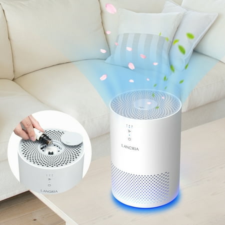 Air Filter Cleaning System - LANGRIA Air Purifier with True Hepa Filter, Air Purifier Odor Allergies Eliminator for Home, Smokers, Smoke, Dust, Mold and Pets, Air Cleaner with Night Light