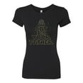 thumbnail image 3 of Cat I Am Your Father Cat Lover Womens Slim Fit Junior Tee, Black, XX-Large, 3 of 5