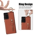 thumbnail image 5 of Dteck for Samsung Galaxy Note 20 Ultra Case Wallet with Card Holder, PU Leather Zipper Pocket Card Slots Front Cover Flip Kickstand Shockproof Phone Case for Galaxy Note20 Ultra 5G,Brown, 5 of 6