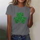thumbnail image 2 of Mujeres Manga Corta de Verano Tops Impreso Sudadera Casual, Cuello Redondo Blusa Ligera para la Primavera Y el Verano, 2 of 4