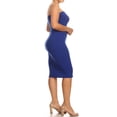 thumbnail image 3 of Women's Solid Basic Strapless Bodycon Plus Size Thick Mid-Length Dress/, 3 of 5