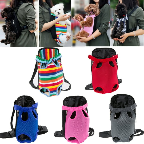 Portable Pet Dog Cat Backpack Carrier Head Out Travel Chest Bag Double