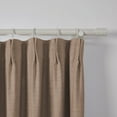 thumbnail image 3 of TWOPAGES 52 W X 84 L Inch Curtain Pinch Pleated Hanging Style Drapery Blackout Solid Linen Drapery for Bedroom, 1 Panel, Rust Brown, 3 of 6