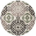 thumbnail image 4 of SAFAVIEH Wyndham Louise Medallion Wool Runner Rug, Ivory/Brown, 2'3" x 9', 4 of 10