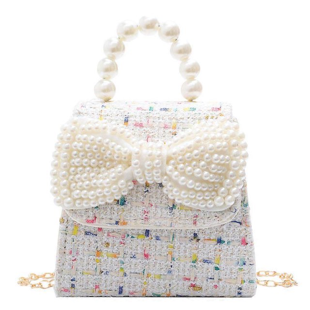 Children Single Shoulder Bag Fashion Pearl Bowknot Crossbody Bag Coin Purse
