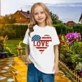 thumbnail image 5 of BRGZLK Toddler American Flag Cotton T-Shirt Kids Independence Day Patriotic Short Sleeve Tops Boys Girls Cute Round Neck Summer Top White 4-5 Years, 5 of 6