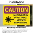thumbnail image 3 of (2 Pack) Laser Radiation Do Not Look With Symbol OSHA Caution Radiation Sign, 3 of 7