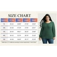 thumbnail image 5 of SWQZVT Plus Size Tops for Women Long Sleeve Oversize Sweaters Fall Casual Loose Tunic Knit Pullover Shirts Winter Clothes, 5 of 7