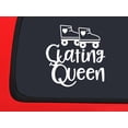 thumbnail image 1 of Car Sticker Skating Queen Funky Heart Roller Skates Derby Sports Car Window Decal Sticker White 7 Inch, 1 of 1