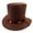 Brown, variant on BELTNOV Men's Classic Retro Top Hat Steampunk Magician Wide Brim Hat with Satin Band for Stage Performance Festival Party Silver