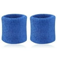 thumbnail image 1 of CUITING 2Pcs Sports Wristband Solid Color Absorbent Cotton Breathable Quick Dry Sweatband for Tennis, 1 of 8