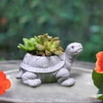thumbnail image 1 of Turtle Planter Pot Artwork Tortoise Flower Pot for Farmhouse Cafe Restaurant Gray, 1 of 8
