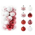 thumbnail image 4 of Christmas Tree Ornaments 34pcs 60mm/2.36" Red and White Christmas Balls Set, Shatterproof Hanging Ornaments for Xmas Tree Decoration, Holiday Party, Wedding, Home Decor, 4 of 6